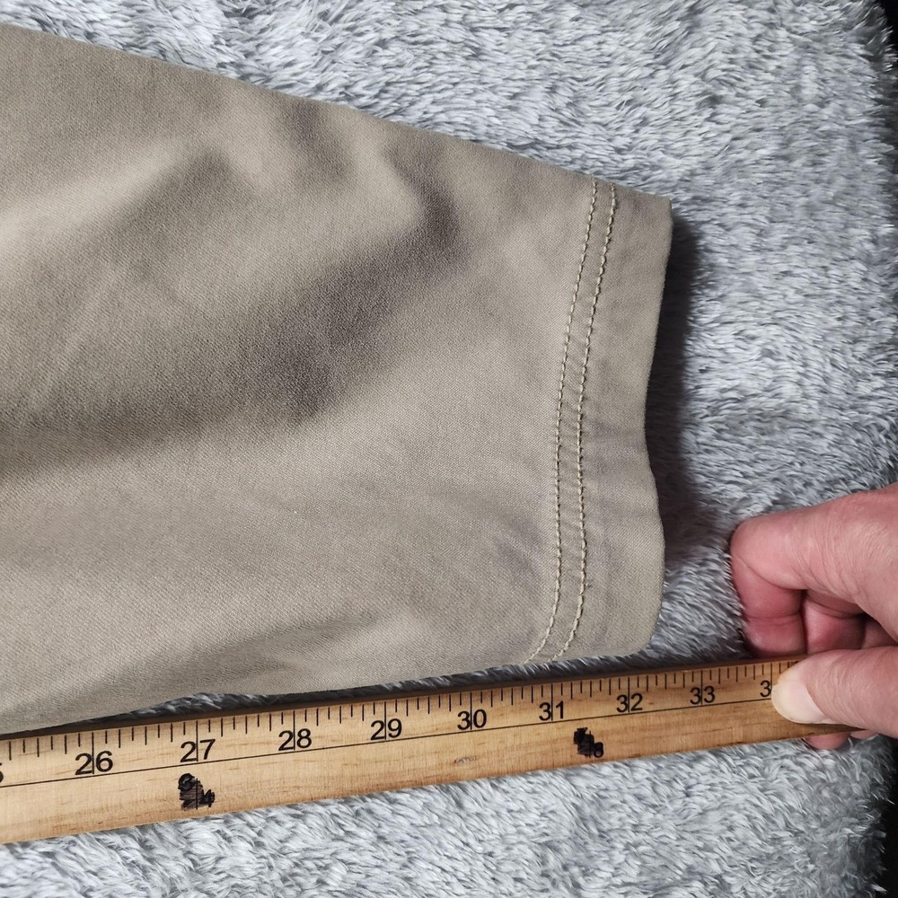 PrAna Pants Mens 32x32 Beige Slim Fit Chino Flat Front Casual 5 Pocket - Picture 9 of 10